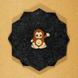 Bigfoot | Cryptid Pin | Orange Background
