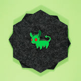 Chupacabra | Cryptid Pin | Green Background