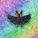 Galaxy Mothman | Cryptid Pin | Close Up