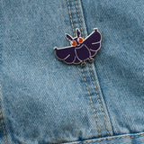 Halloween Mothman | Cryptid Pin | Denim