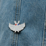 Independence Day Mothman | Cryptid Pin | Denim