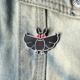 Mothman | Cryptid Pin | Denim