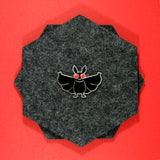 Mothman | Cryptid Pin | Red Background