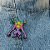 Neon Wendigo | Cryptid Pin | Denim
