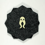 Nightcrawler | Cryptid Pin | Yellow Background